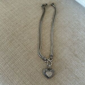 Lia Sophia Steel Crystal Heart necklace